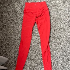 Lulu lemon orange leggings (ankle length) size 8 (high waisted)